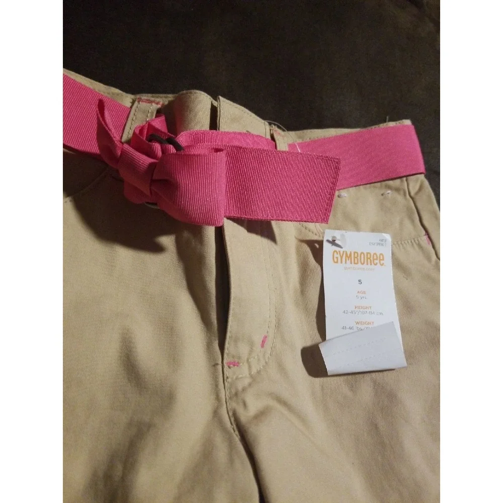 Gymboree bright tulip khaki‎ shorts 5 nwt